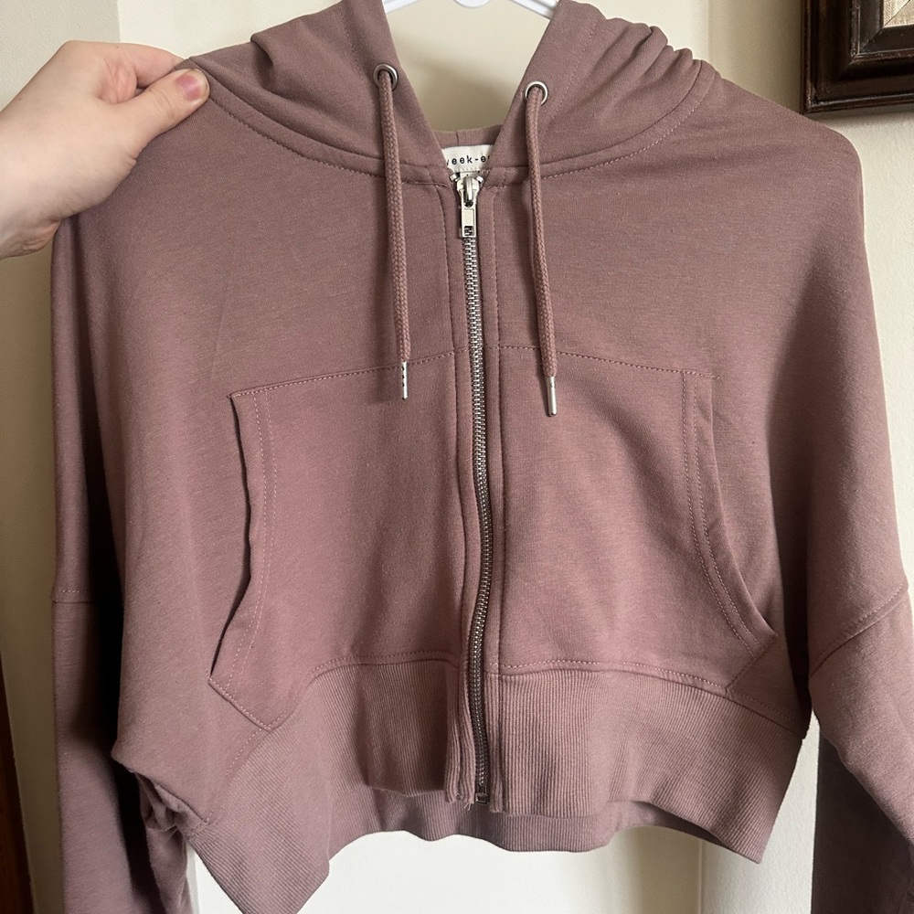 Women’s croped zipup hoodie